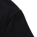 Women's Black Slim-Fit Stretch Crew Neck ShortSleeve Tee