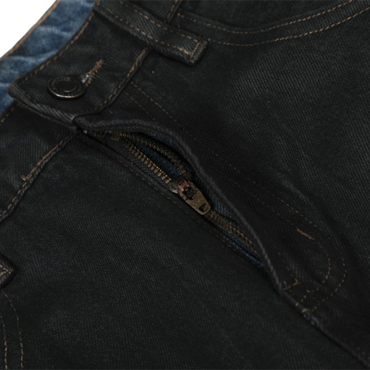 Men's Distressed Washed Denim Curved Pants Loose Wide Leg Street