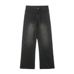 Washed Whiskers Straight Leg Jeans-INNBLAC Fashion Apparel