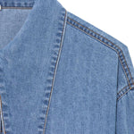 Women's Denim Shirt Stylish Blouse Layered Design Top