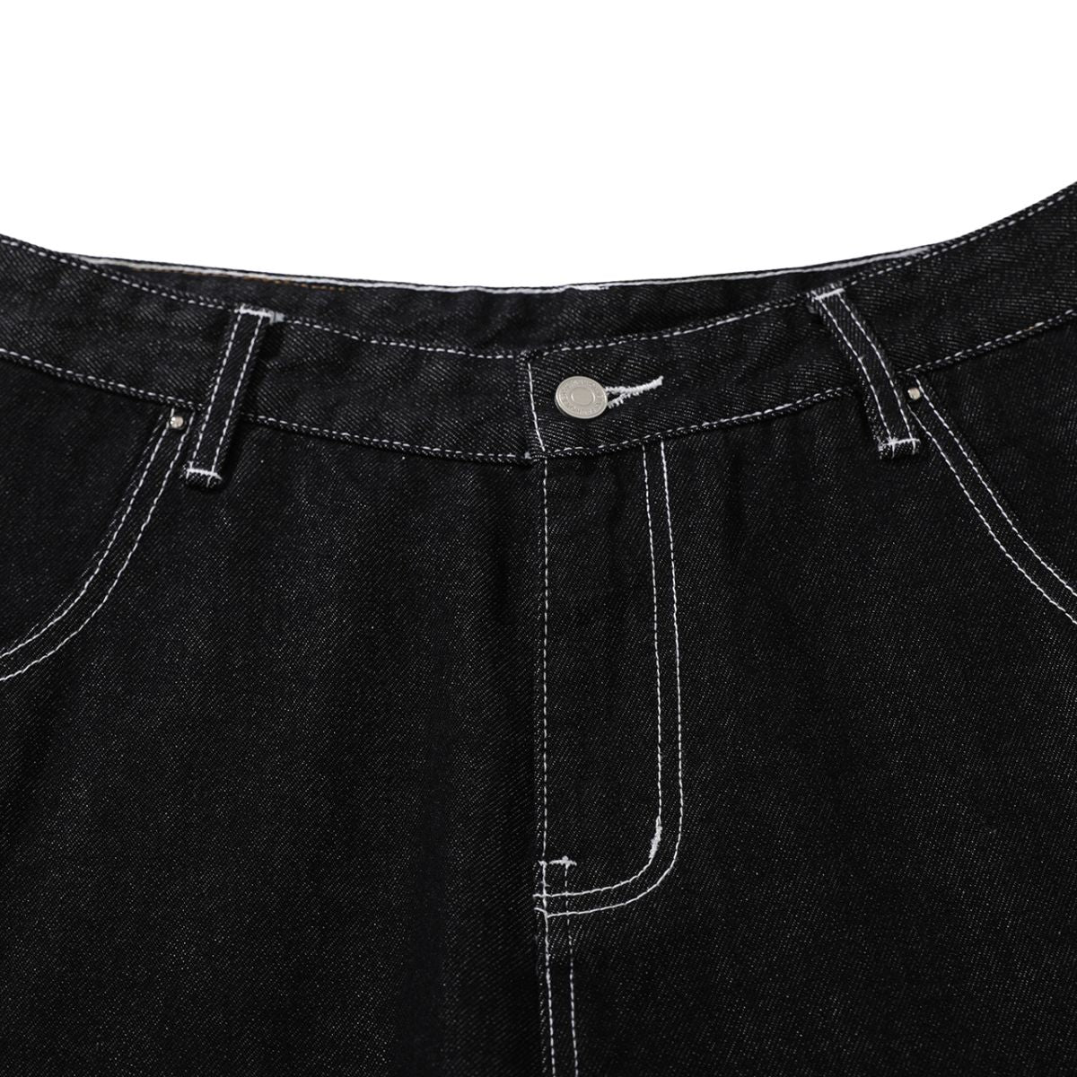Raw Denim Deconstructed Wide Leg Denim Shorts