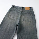 Washed Lightning Straight Leg Jeans-INNBLAC Fashion Apparel