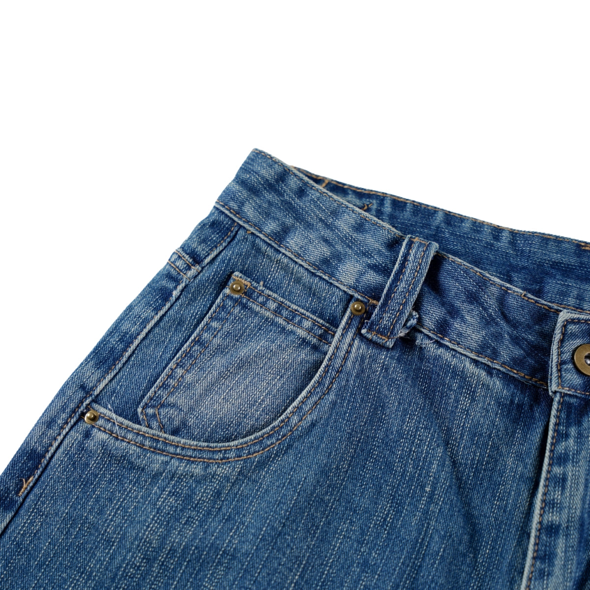 Retro Washed Denim Wide-Leg Bermuda Short