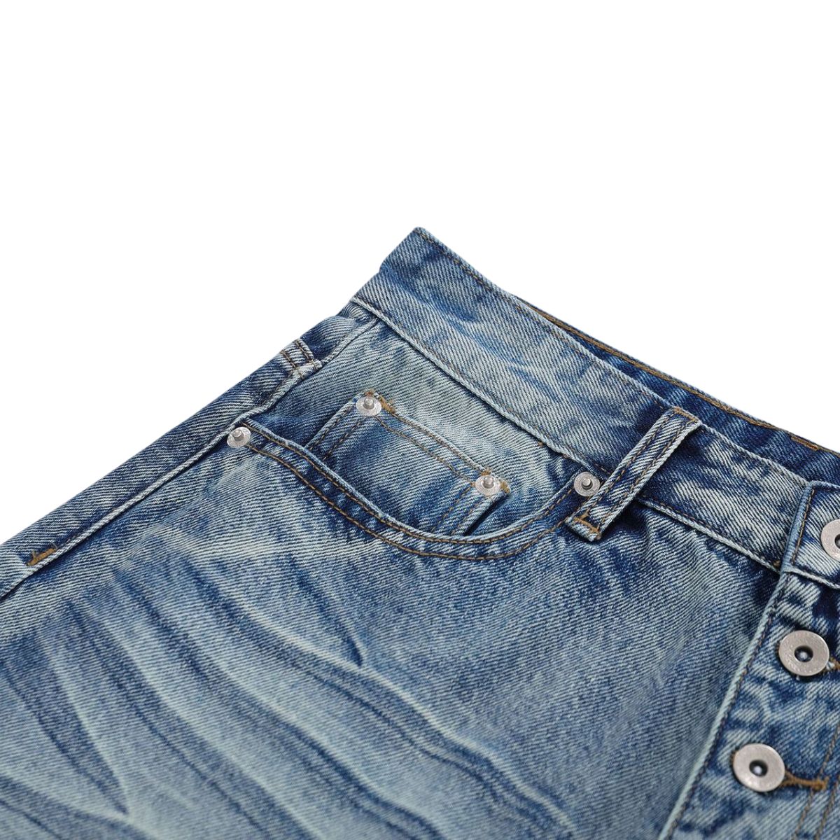 Vintage Washed Wide Leg Denim Shorts