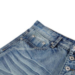 Vintage Washed Wide Leg Denim Shorts