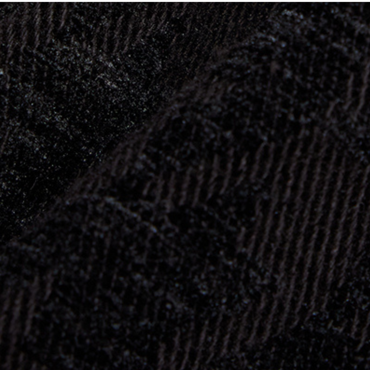 Black Jacquard Denim Beaded Mini Dress