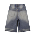 Vintage Frost Wash Button Fly Denim Shorts