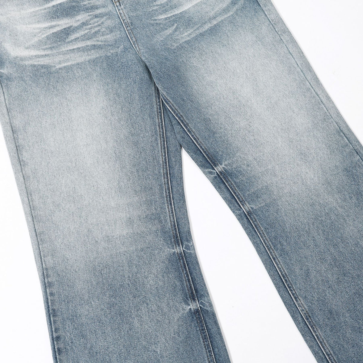 Washed Wrinkles Baggy Jeans-INNBLAC Fashion Apparel