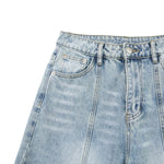 Draped Wide-Leg Relaxed Baggy Jeans