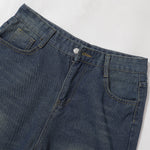 Vintage Washed Knee Length Denim Bermuda Shorts