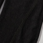 Contrast Stitching Detail Wide Leg Denim Pants