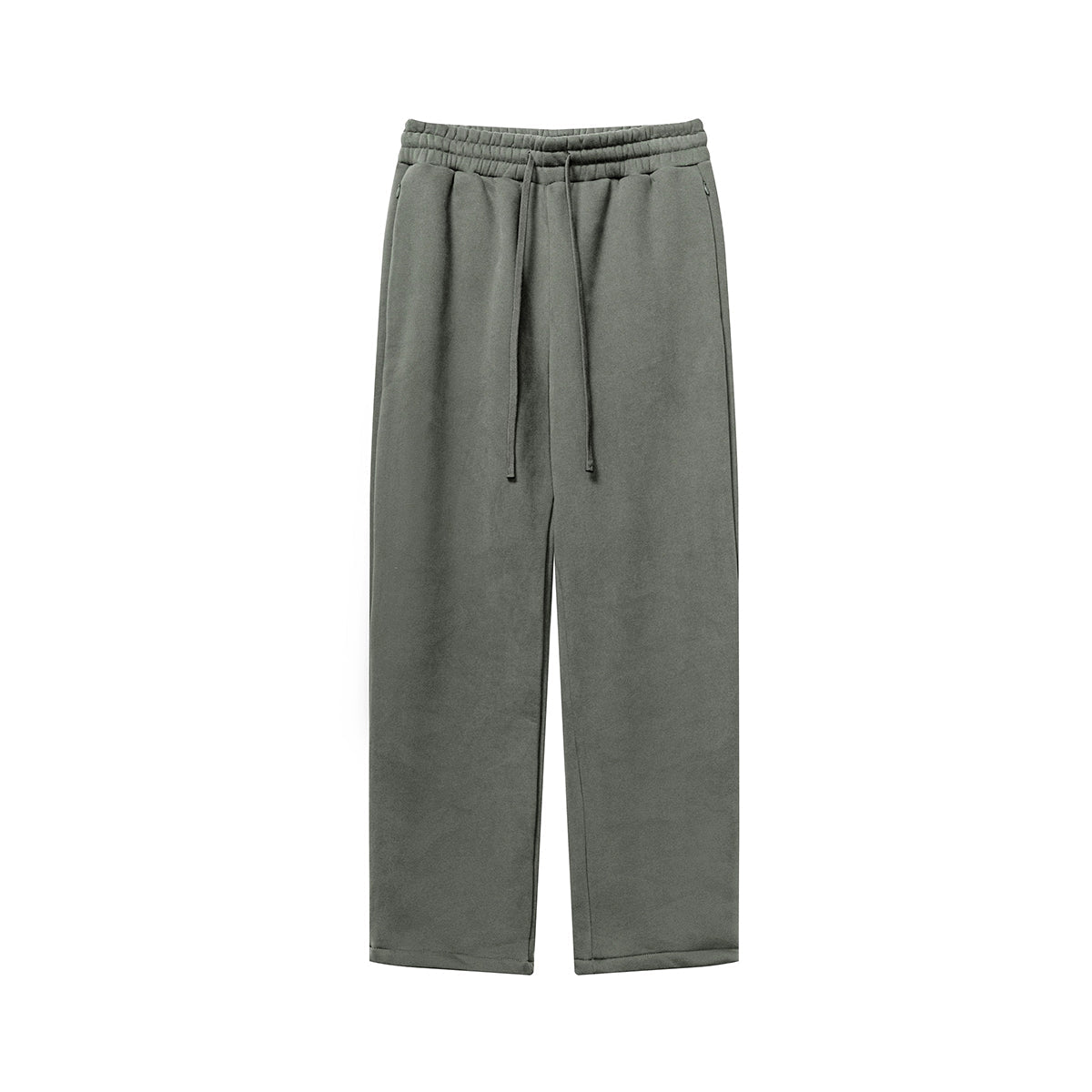 Solid Color Plush Lining Baggy Sweatpants-INNBLAC Fashion Apparel