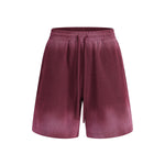 Ombre Color Drawstring Casual Lounge Elastic Waist Shorts