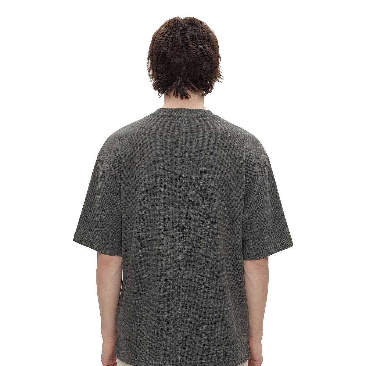 Heavyweight Waffle Split-Hem Texture T-Shirt