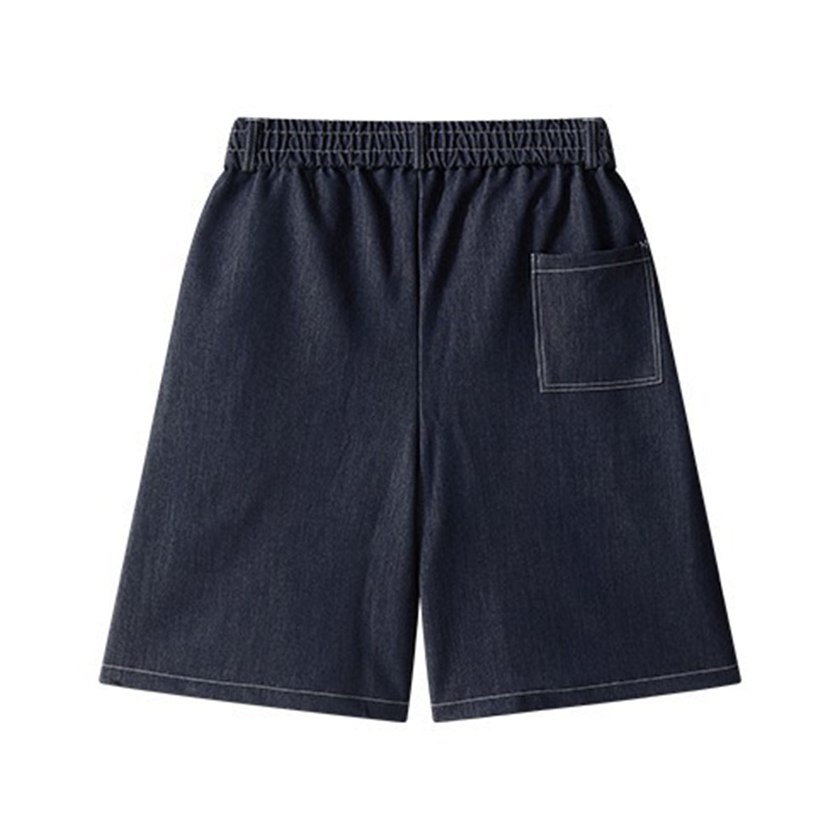 High Waist Tie Belt Relaxed Denim Shorts