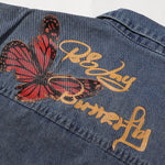 Floral-Printed Denim Trucker Jacket