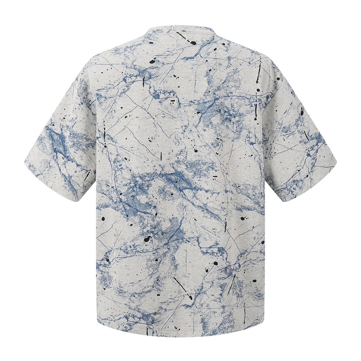 Burnout Plum Dye Artistic Color-Block Tee