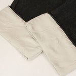 Cuffable Hem Contrast Patch Denim Pants