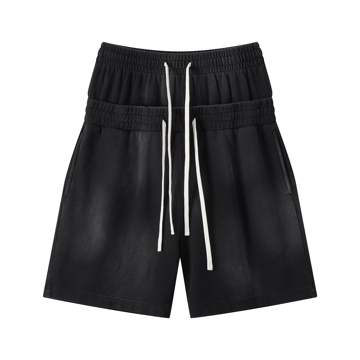 Casual Drawstring Double Waistband Shorts