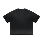 Boxy Raw Edge Washed Loose Short Sleeve Tee