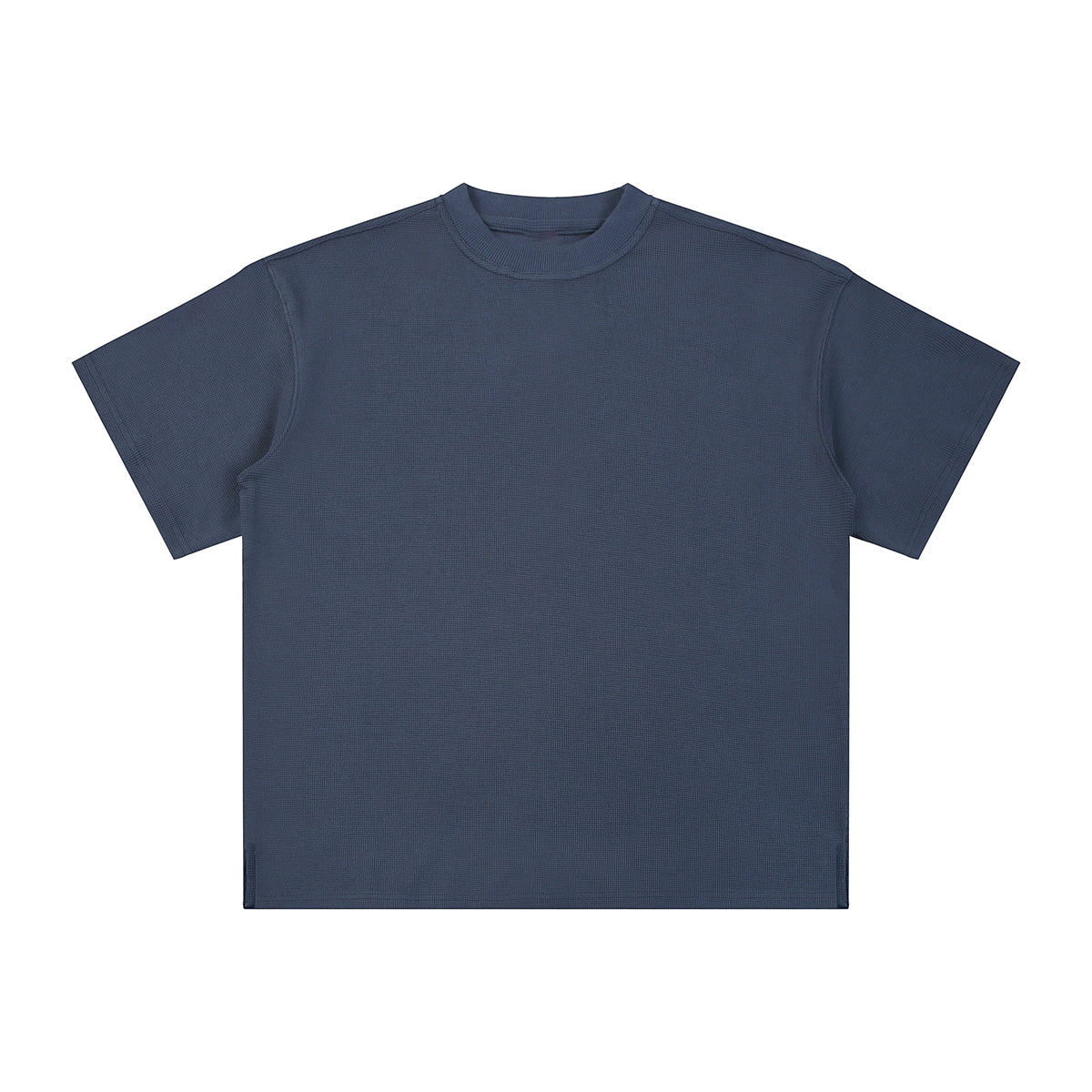 Heavyweight Waffle Split-Hem Texture T-Shirt