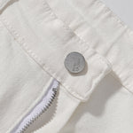 Snap Detail Slight Flared Hem Cargo Pants