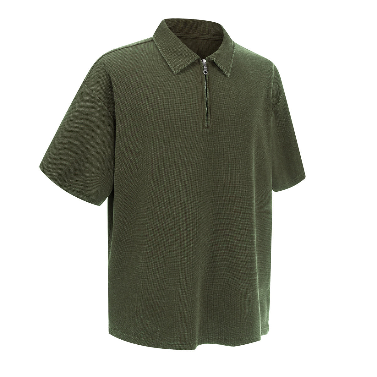 Zippered Polo Soft Cotton Everyday Casual Stylish Tee