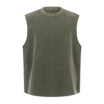Vintage Washed Knitted Sleeveless Fitted Tank Top