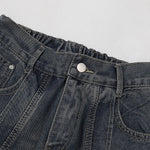 Utility Wide Leg Distressed Denim Jeans