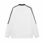 Contrast Stripes Two-Tone V-Neck Sweatshirt