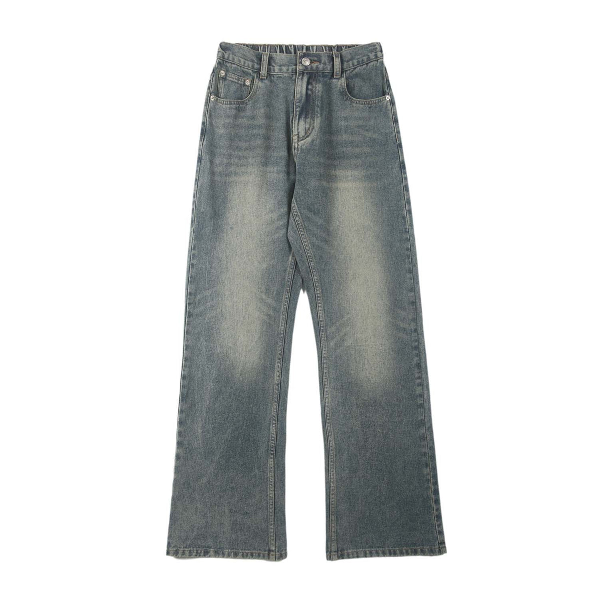 Vintage Washed Bootcut Denim Pants-INNBLAC Fashion Apparel