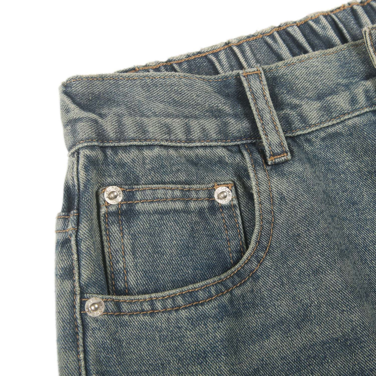 Vintage Washed Bootcut Denim Pants-INNBLAC Fashion Apparel