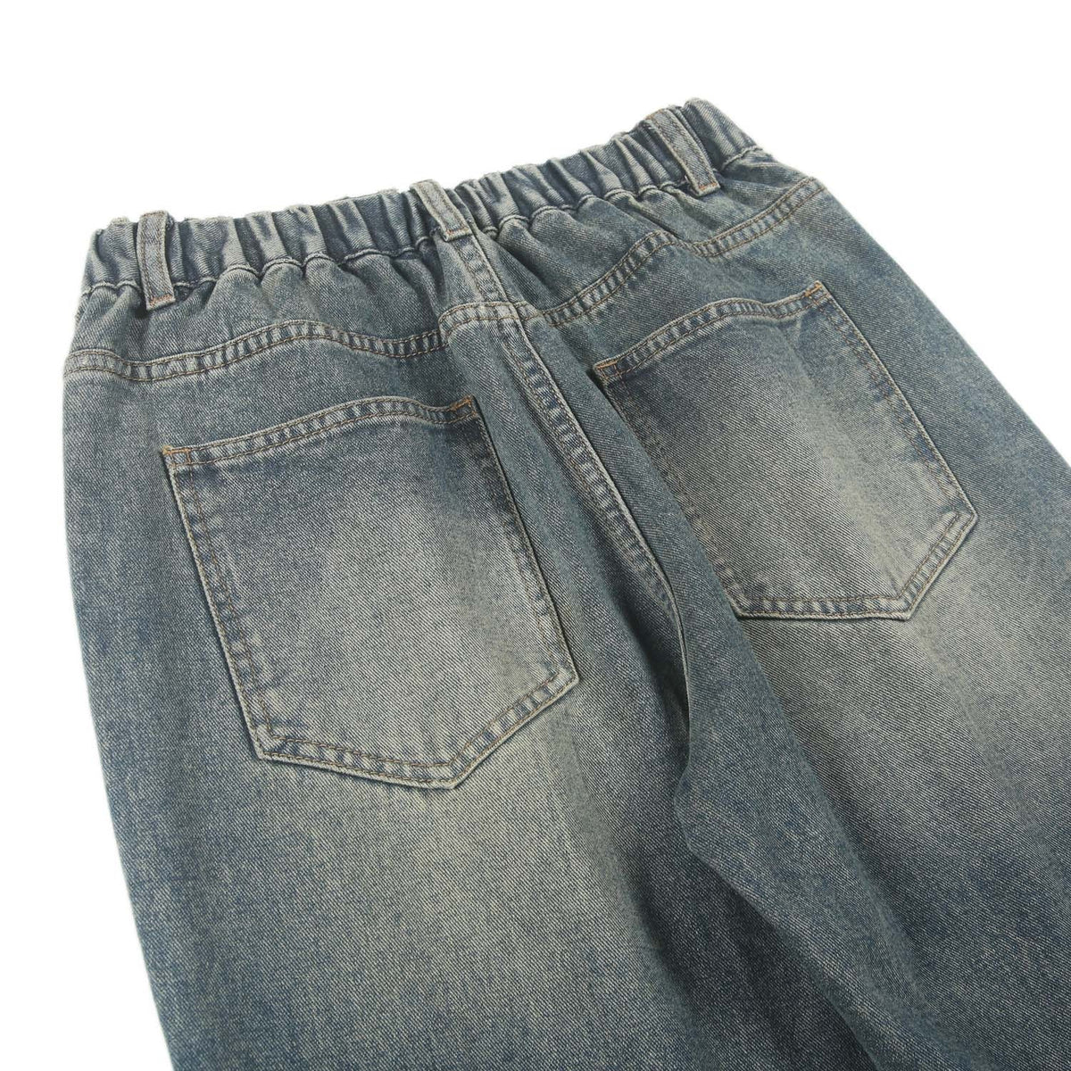 Vintage Washed Bootcut Denim Pants-INNBLAC Fashion Apparel