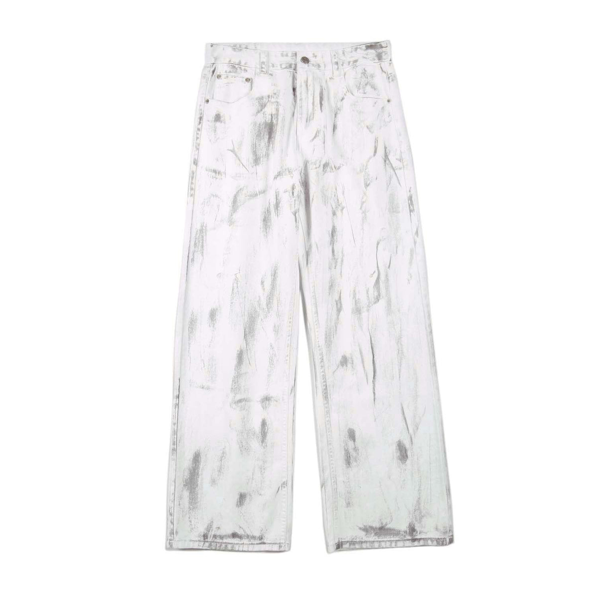 White Tie-Dye Baggy Denim Jeans-INNBLAC Fashion Apparel