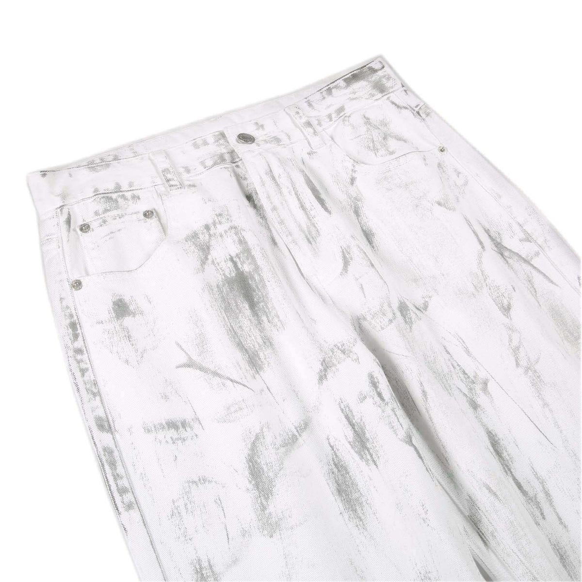 White Tie-Dye Baggy Denim Jeans-INNBLAC Fashion Apparel