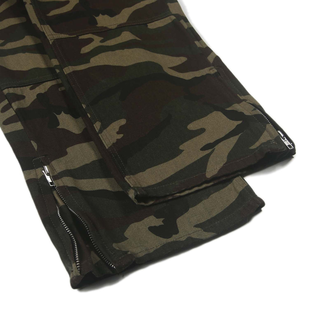 Camouflage Straight Leg Denim Pants-INNBLAC Fashion Apparel