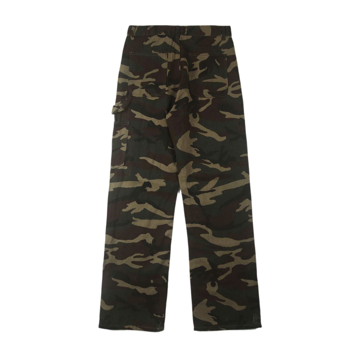 Camouflage Straight Leg Denim Pants-INNBLAC Fashion Apparel