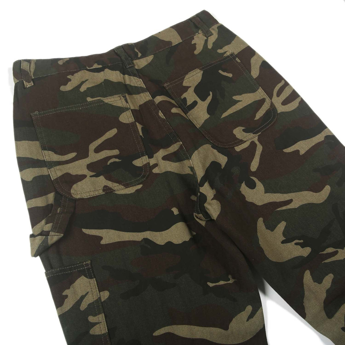 Camouflage Straight Leg Denim Pants-INNBLAC Fashion Apparel