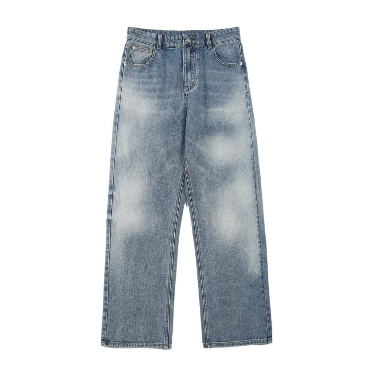 Faded Oversize Denim Pants-INNBLAC Fashion Apparel