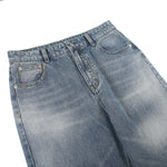 Faded Oversize Denim Pants-INNBLAC Fashion Apparel