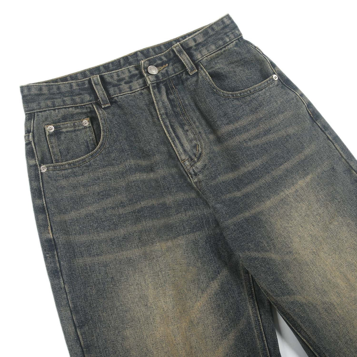 Vintage Wash Straight Leg Ripped Jeans-INNBLAC Fashion Apparel