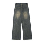 Vintage Wash Straight Leg Ripped Jeans-INNBLAC Fashion Apparel