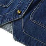 Classic Blue Boxy Denim Vest
