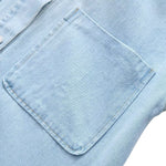 Women's Loose Street Style Mid-length Double Pocket Denim Shirt