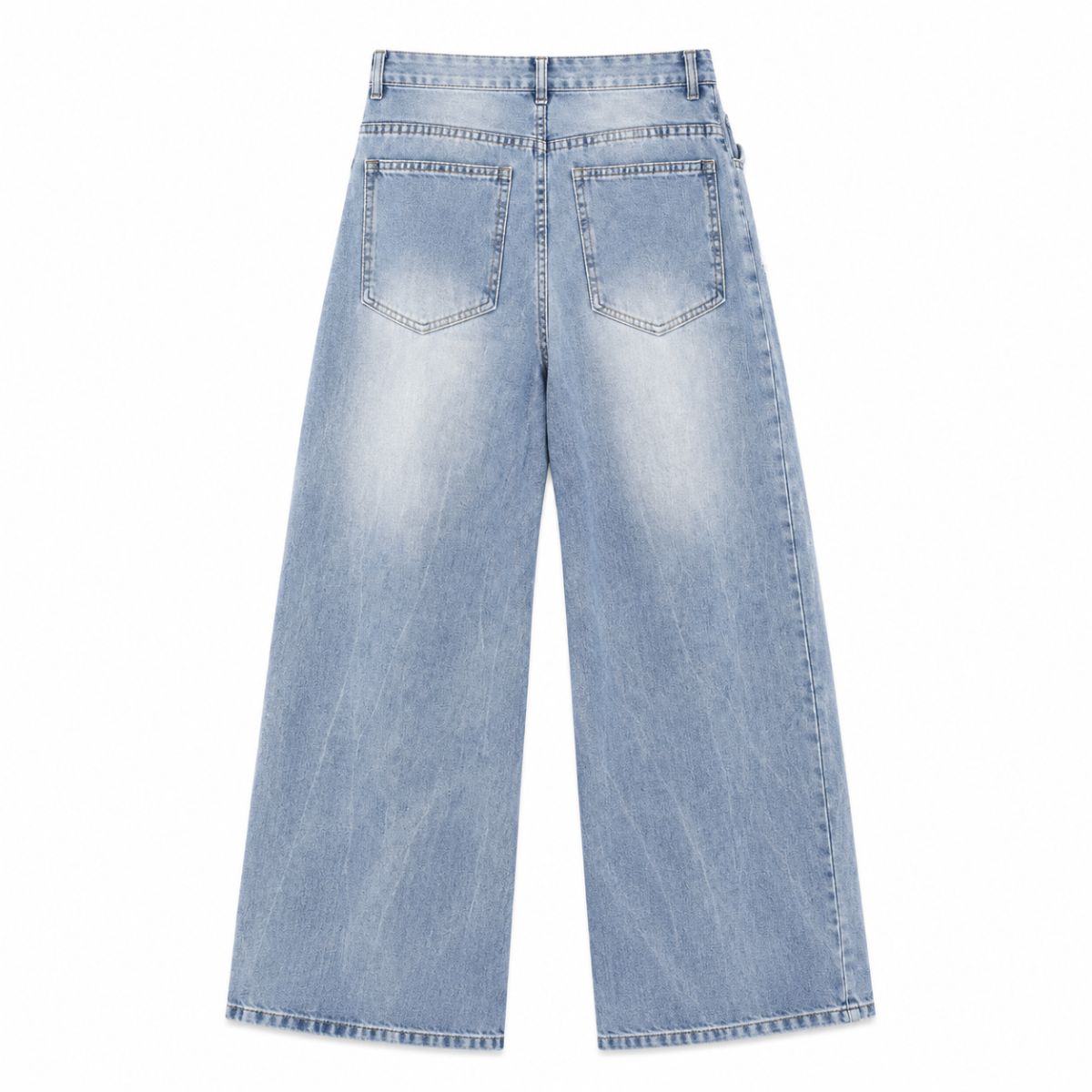 Light Wash Relaxed Bootcut Denim Jeans