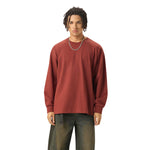 Solid Loose Fit Long-Sleeve Cotton T-Shirt 305gsm