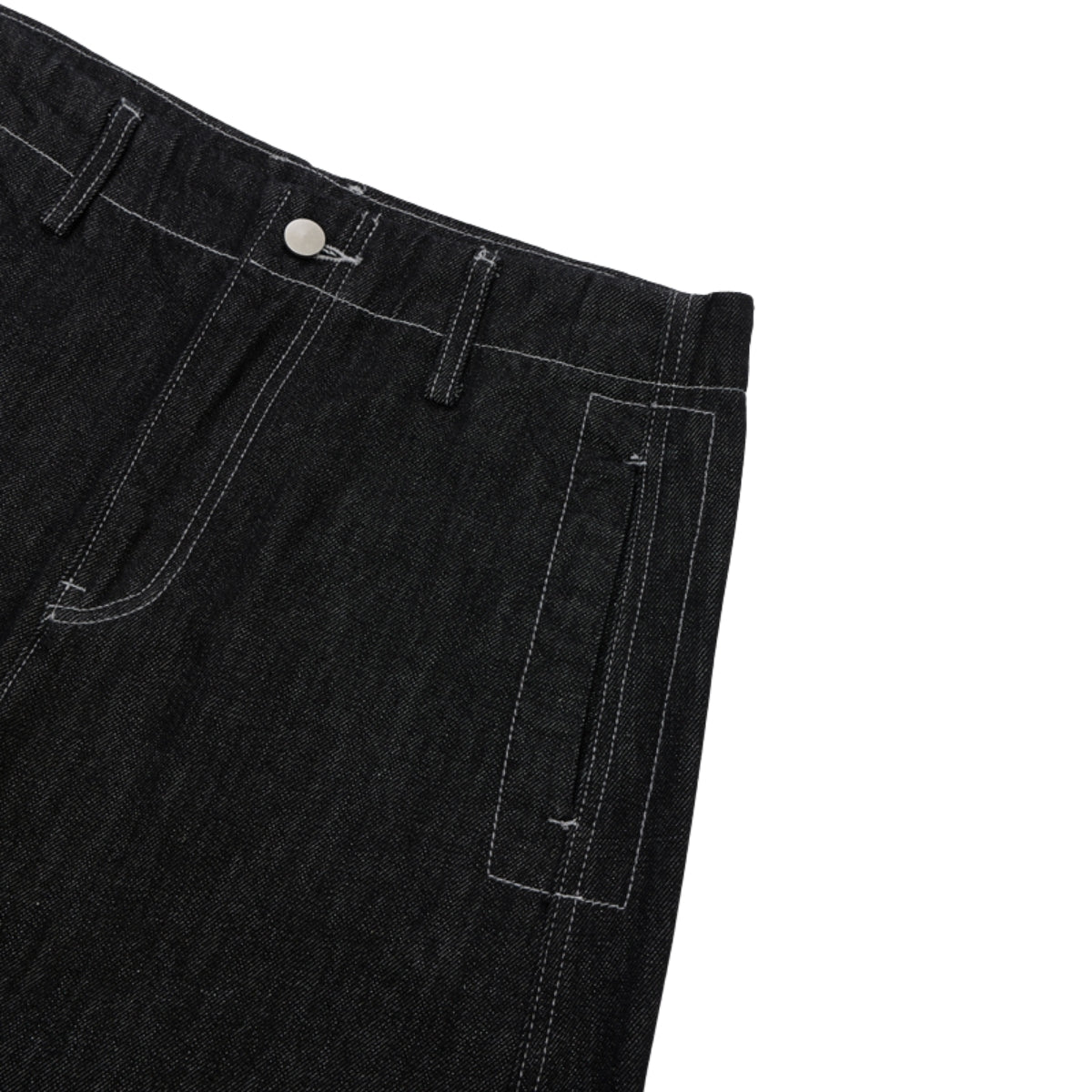 High-Waist A-Line Denim Cropped Shorts