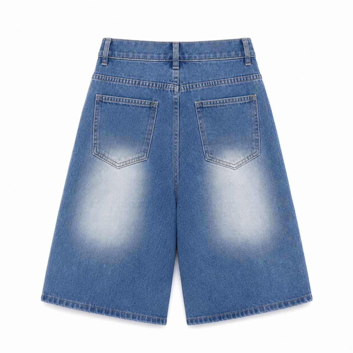 Cartoon Patch Loose Fit Denim Shorts