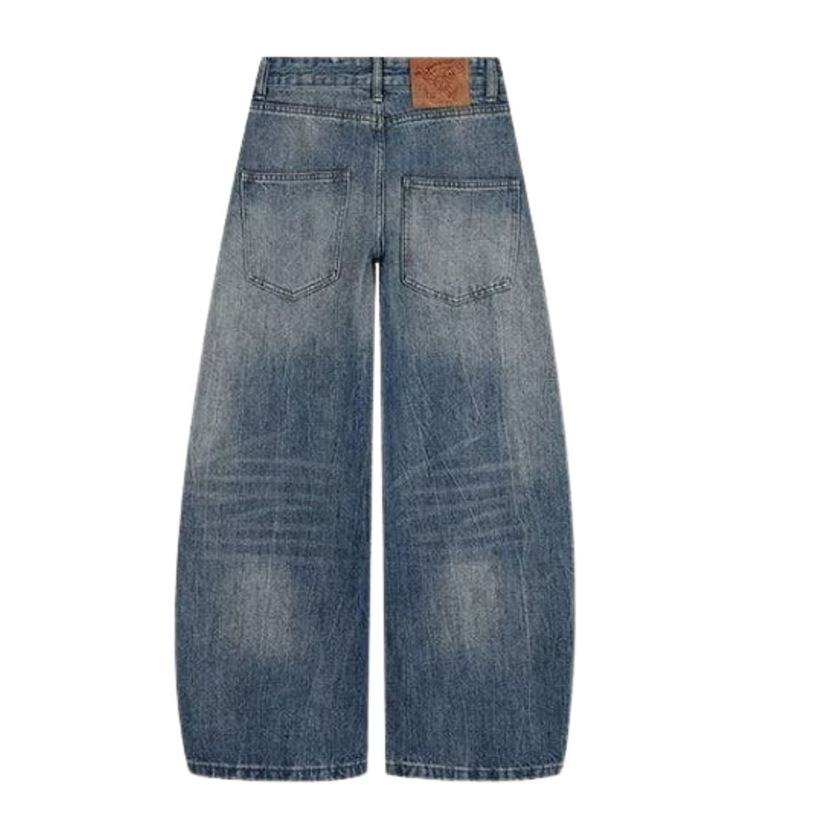 Vintage Graphic Print Relaxed Straight Leg Denim Jeans