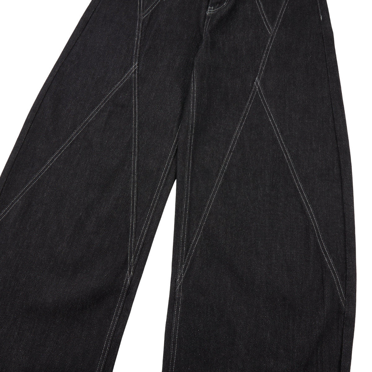 Vintage Washed Paneled Barrel-Leg Baggy Jeans